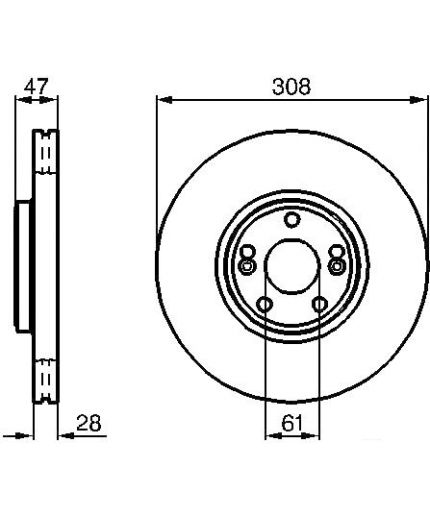 BOSCH Тормозной диск передний