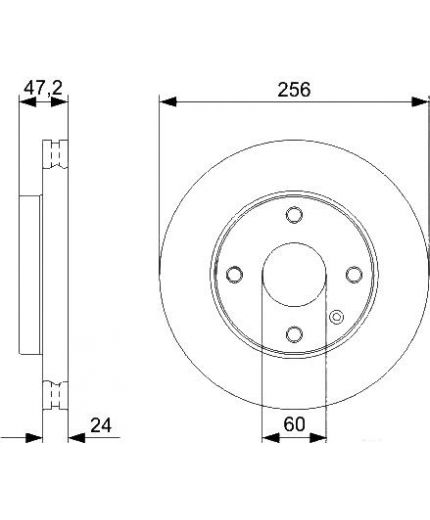BOSCH Тормозной диск передний