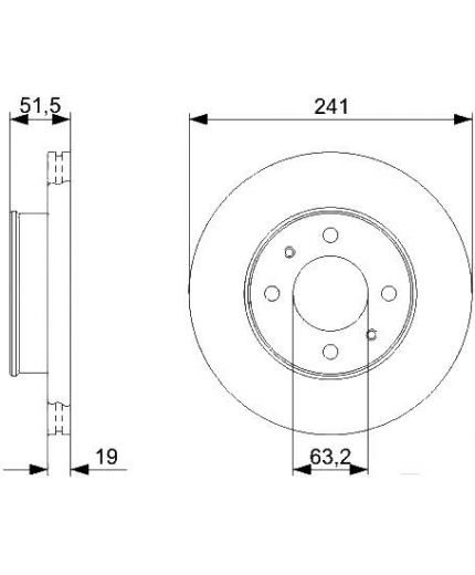 BOSCH Тормозной диск передний
