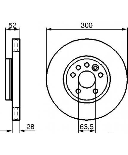 BOSCH Тормозной диск передний