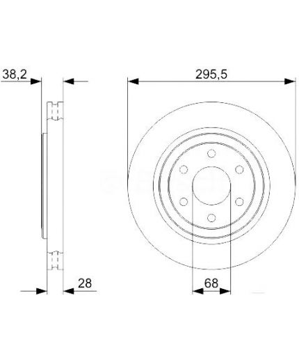 BOSCH Тормозной диск передний