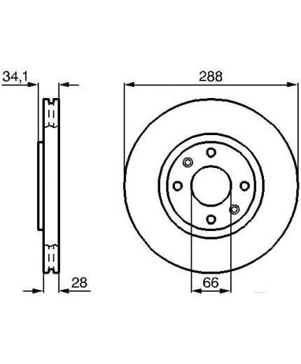 BOSCH Тормозной диск передний