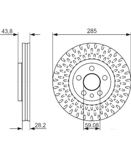 BOSCH Тормозной диск передний