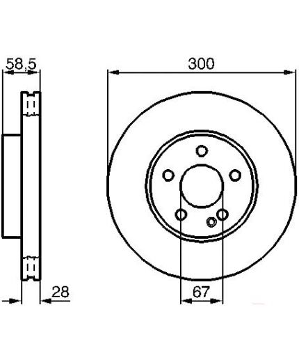 BOSCH Тормозной диск передний