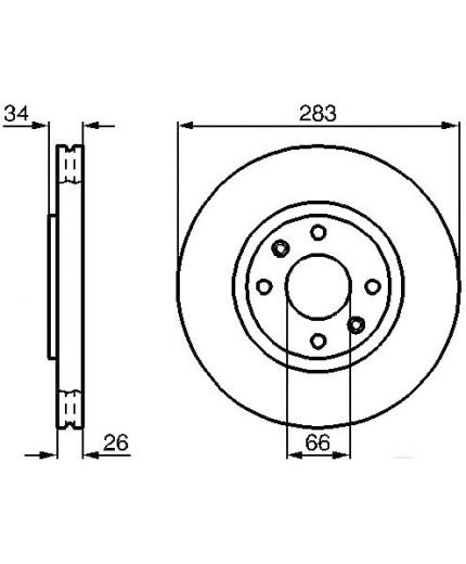 BOSCH Тормозной диск передний