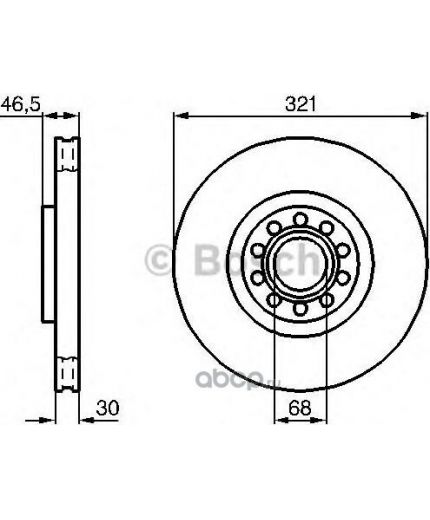 BOSCH Тормозной диск передний