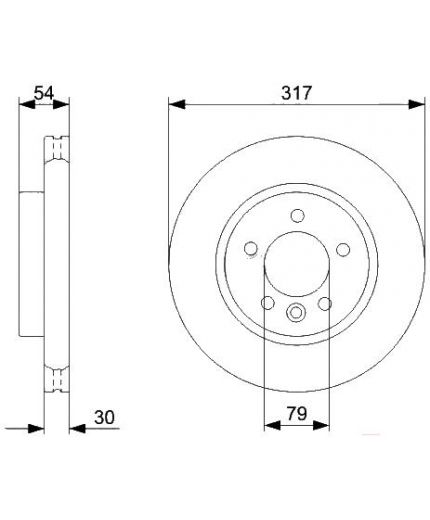 BOSCH Тормозной диск передний