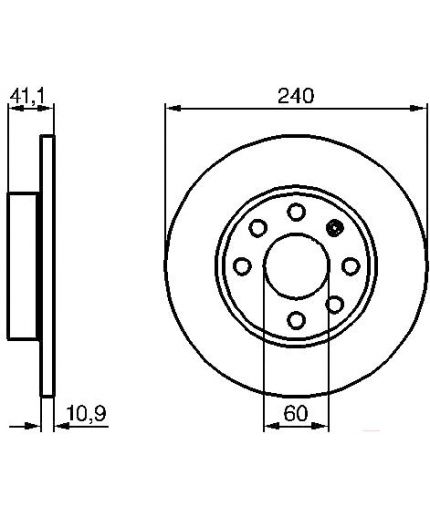 BOSCH Тормозной диск передний