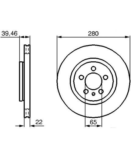 BOSCH Тормозной диск передний