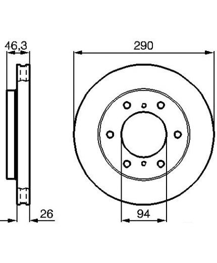 BOSCH Тормозной диск передний
