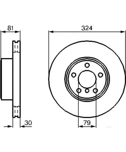 BOSCH Тормозной диск передний