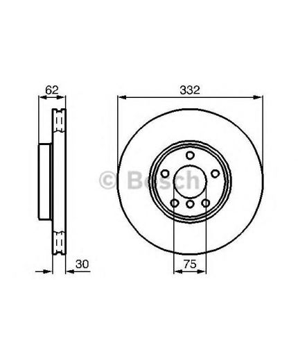 BOSCH Тормозной диск передний
