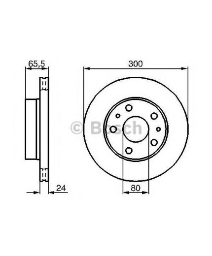 BOSCH Тормозной диск передний