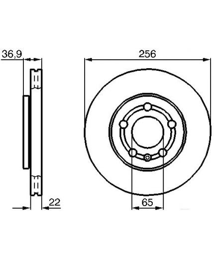 BOSCH Тормозной диск передний