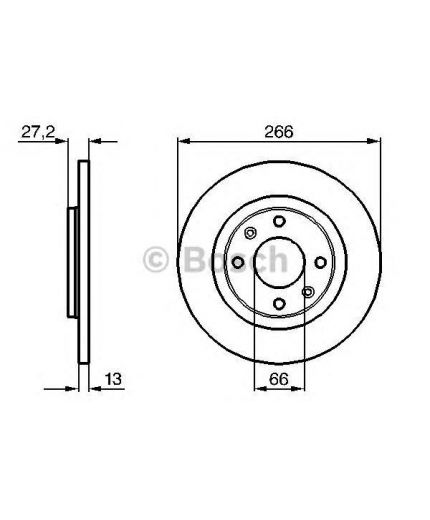 BOSCH Тормозной диск передний