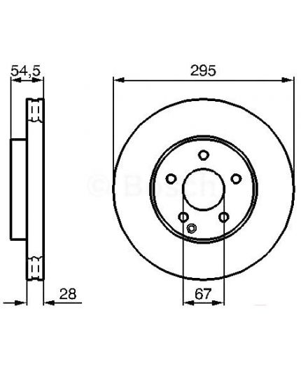 BOSCH Тормозной диск передний