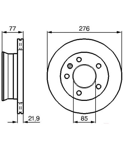 BOSCH Тормозной диск передний