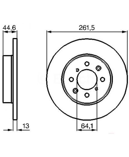 BOSCH Тормозной диск передний