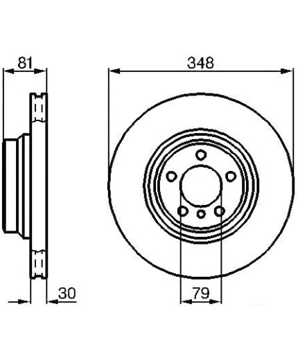 BOSCH Тормозной диск передний