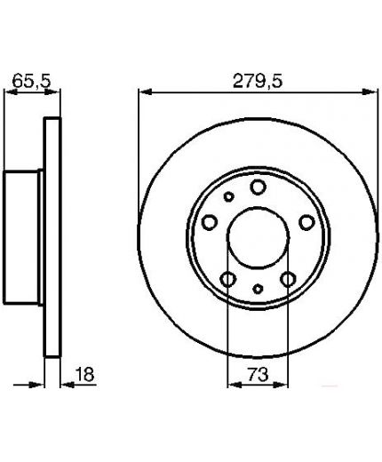 BOSCH Тормозной диск передний