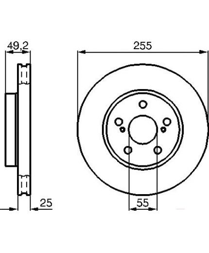 BOSCH Тормозной диск передний