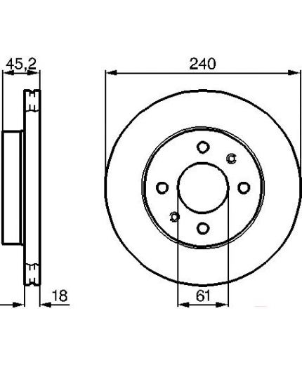 BOSCH Тормозной диск передний