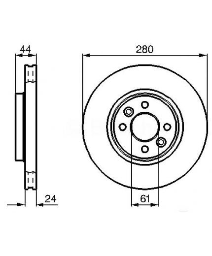 BOSCH Тормозной диск передний