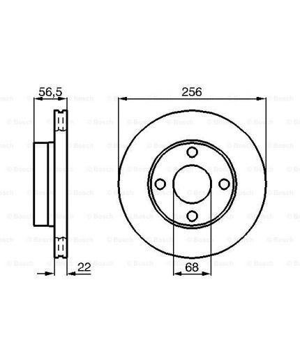 BOSCH Тормозной диск передний