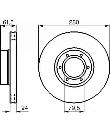 BOSCH Тормозной диск передний