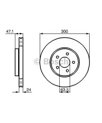 BOSCH Тормозной диск передний