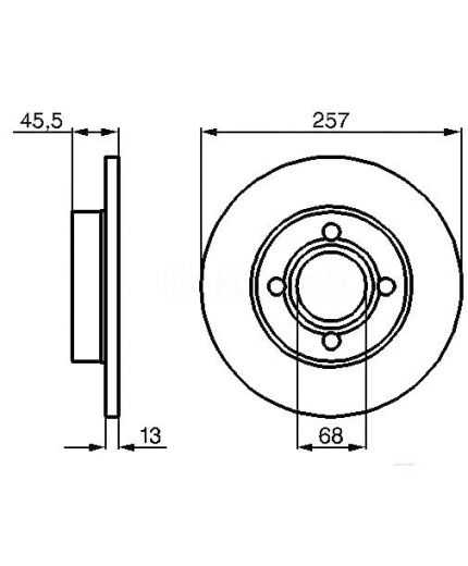BOSCH Тормозной диск передний