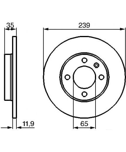 BOSCH Тормозной диск передний