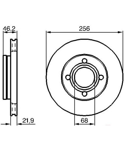 BOSCH Тормозной диск передний