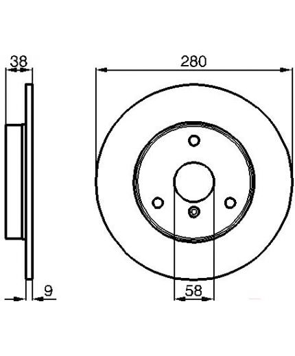 BOSCH Тормозной диск передний