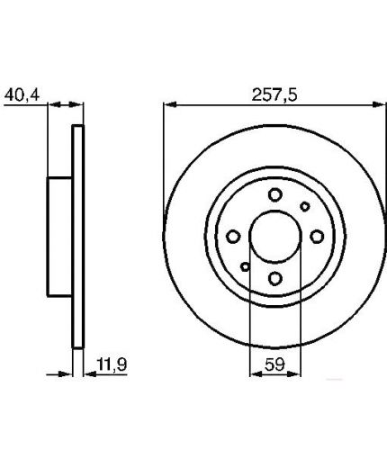 BOSCH Тормозной диск передний
