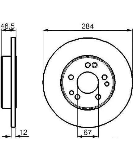 BOSCH Тормозной диск передний