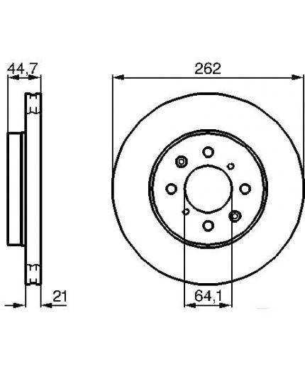 BOSCH Тормозной диск передний