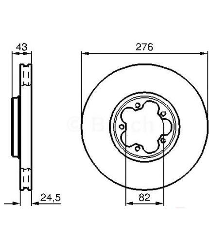 BOSCH Тормозной диск передний