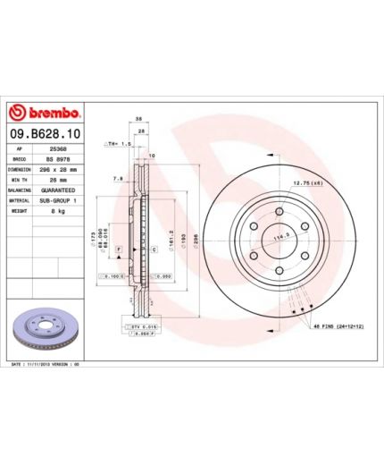 BREMBO Тормозной диск передний