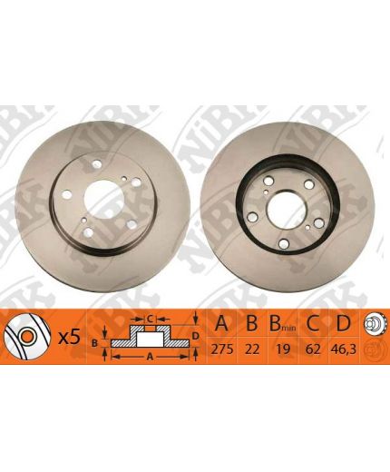 NiBK Тормозной диск передний
