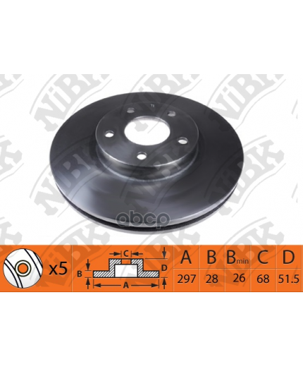 NiBK Тормозной диск передний