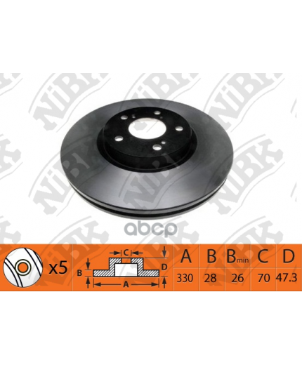 NiBK Тормозной диск передний