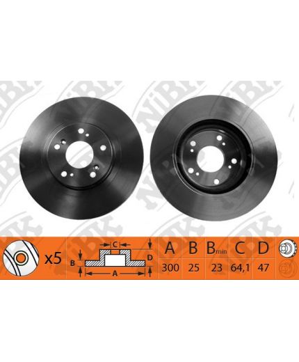 NiBK Тормозной диск передний