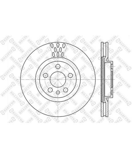 Stellox Тормозной диск передний Фото 2