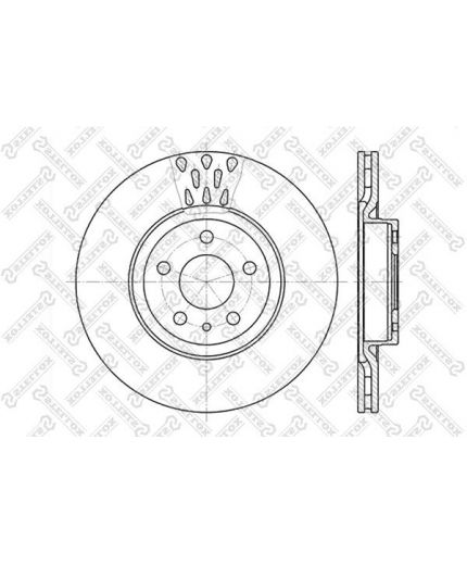 Stellox Тормозной диск передний Фото 2