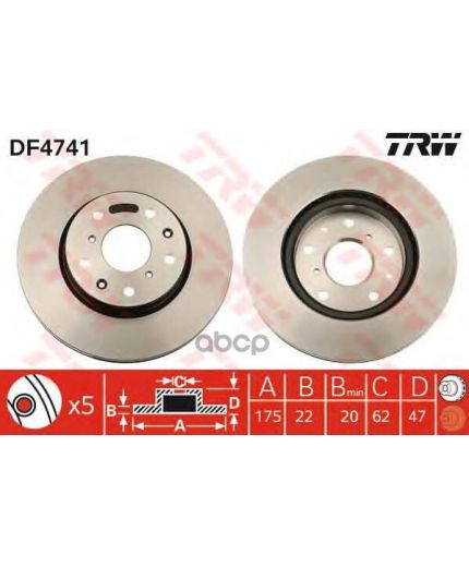 TRW Тормозной диск передний
