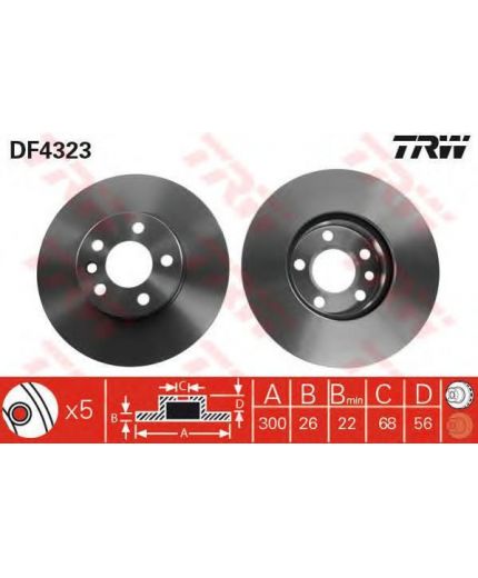 TRW Тормозной диск передний