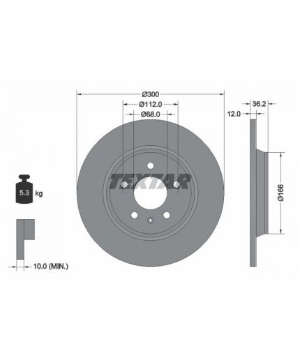 Textar Тормозной диск задний