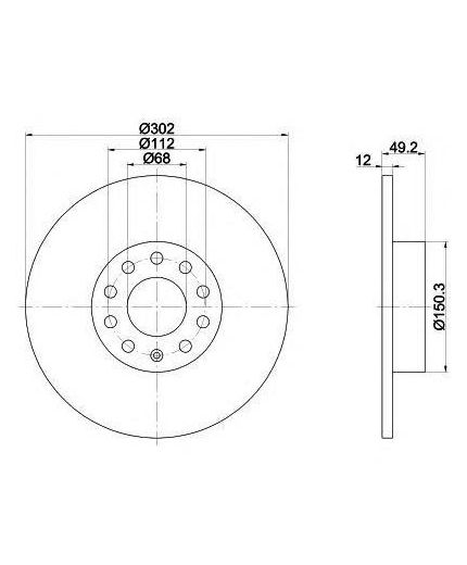 Textar Тормозной диск задний