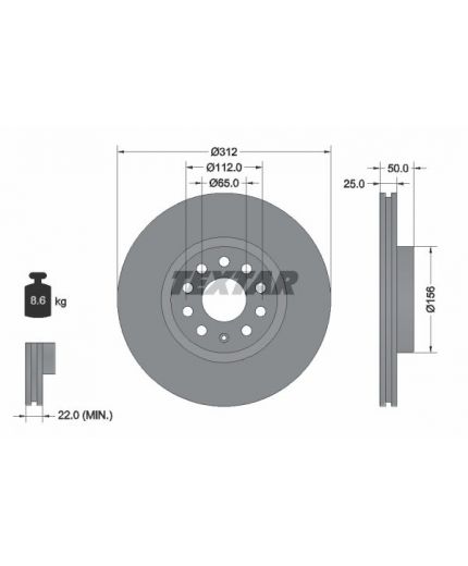 Textar Тормозной диск передний